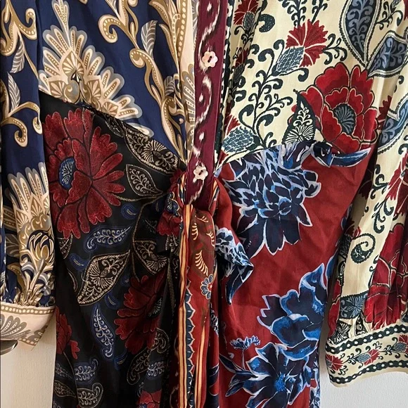 FARM Rio Navy and Maroon Floral Midi Dress - Picture 6 of 17